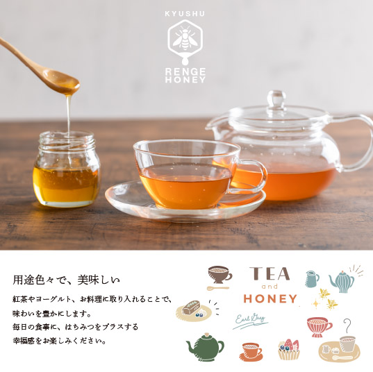 メロディアン 九州産純粋れんげ蜂蜜 350g 4本セット れんげはちみつ honey 純粋