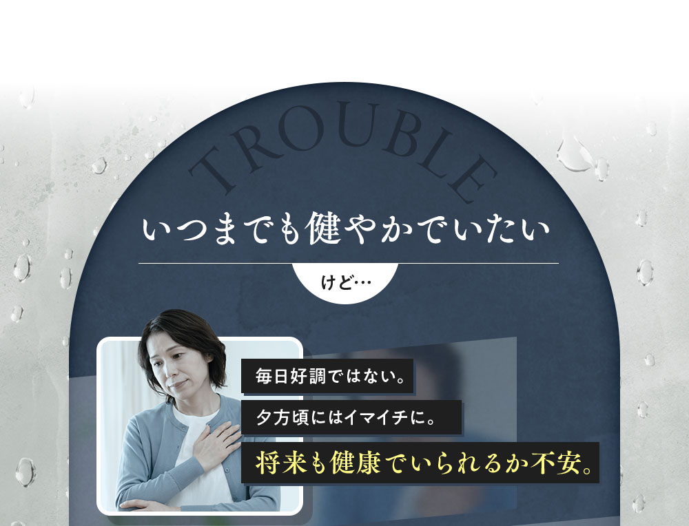 毎日好調ではない。夕方頃にはイマイチに。将来も健康でいられるか不安。