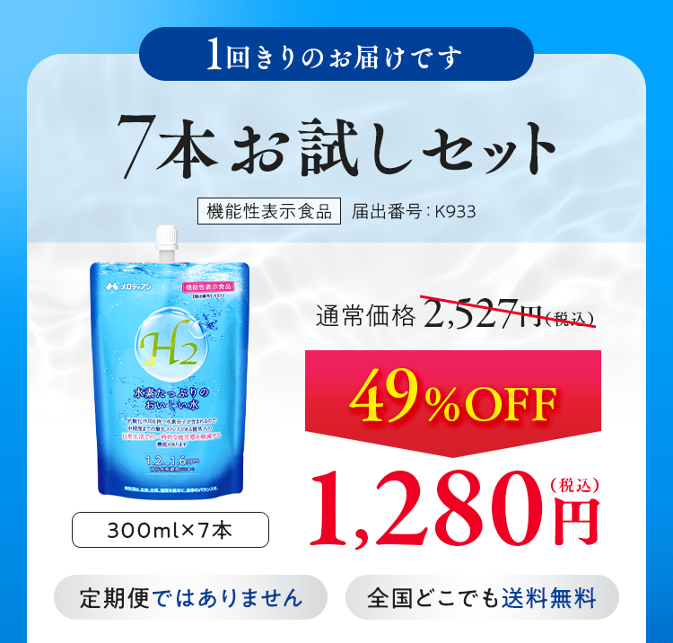 機能性表示食品]水素たっぷりのおいしい水