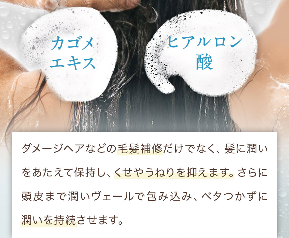 シャンプー単体でも抜群のトリートメント効果