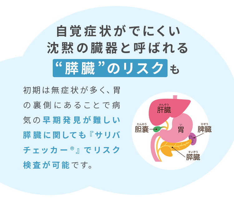 自覚症状がでにくい沈黙の臓器と呼ばれる“膵臓”のリスクも