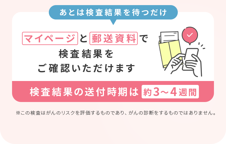 同封している検査手順書に沿って、だ液を採取します。