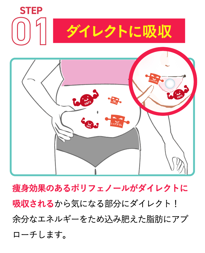 ダイレクトに吸収