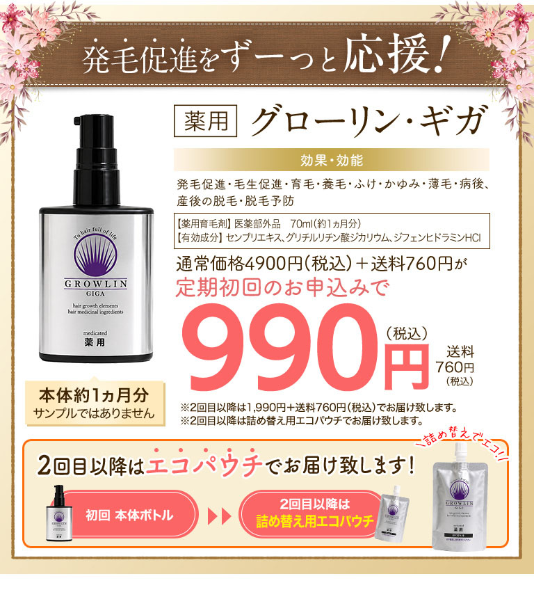 発毛促進をずーっと応援