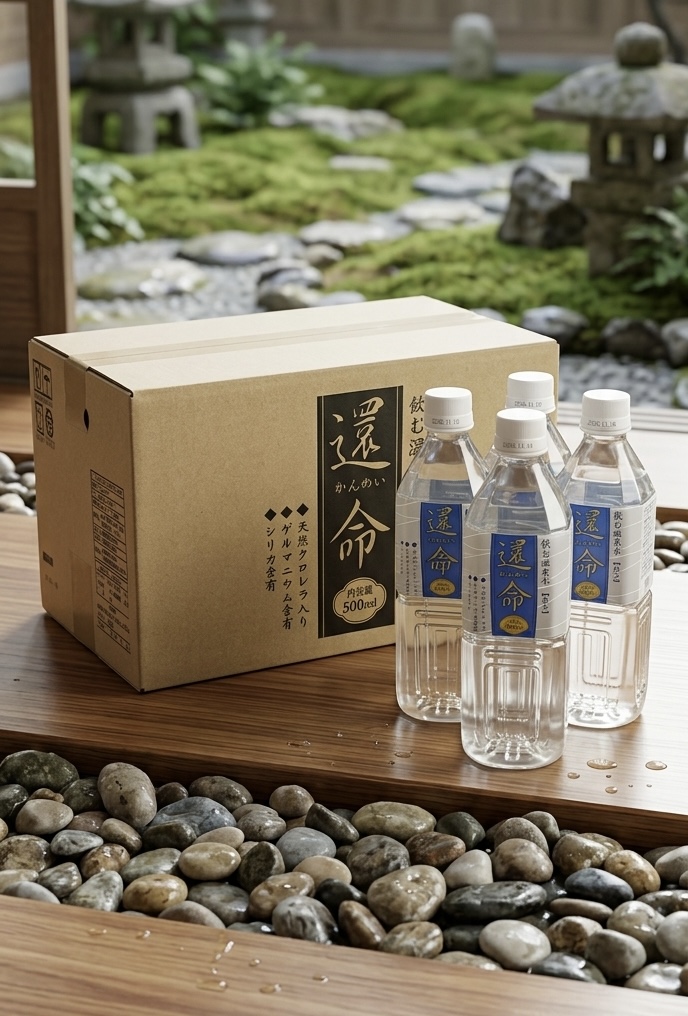 飲む温泉水　　【還命】1ケース〈24本入〉 天然クロレラ入り