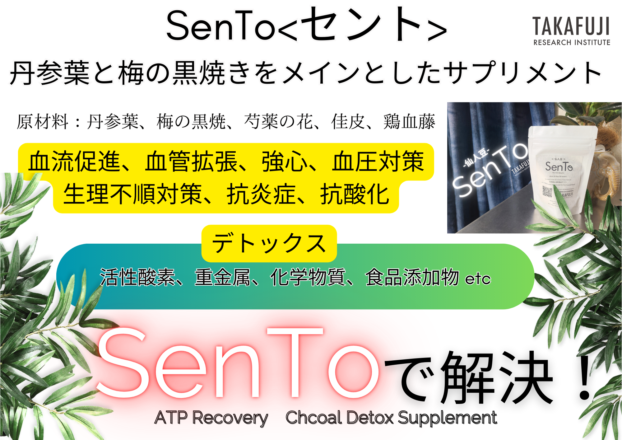 特割りお試しセット SenTo×ホワイトハイドロゲン <エイジングケアシリーズ>予防接種反応のデトックス＆免疫調整