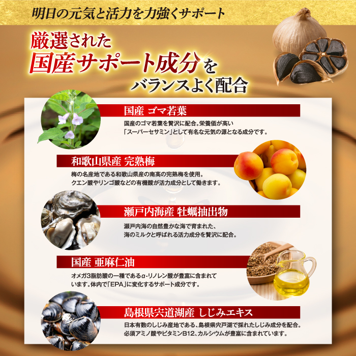 黒にんにくとすっぽんのチカラ