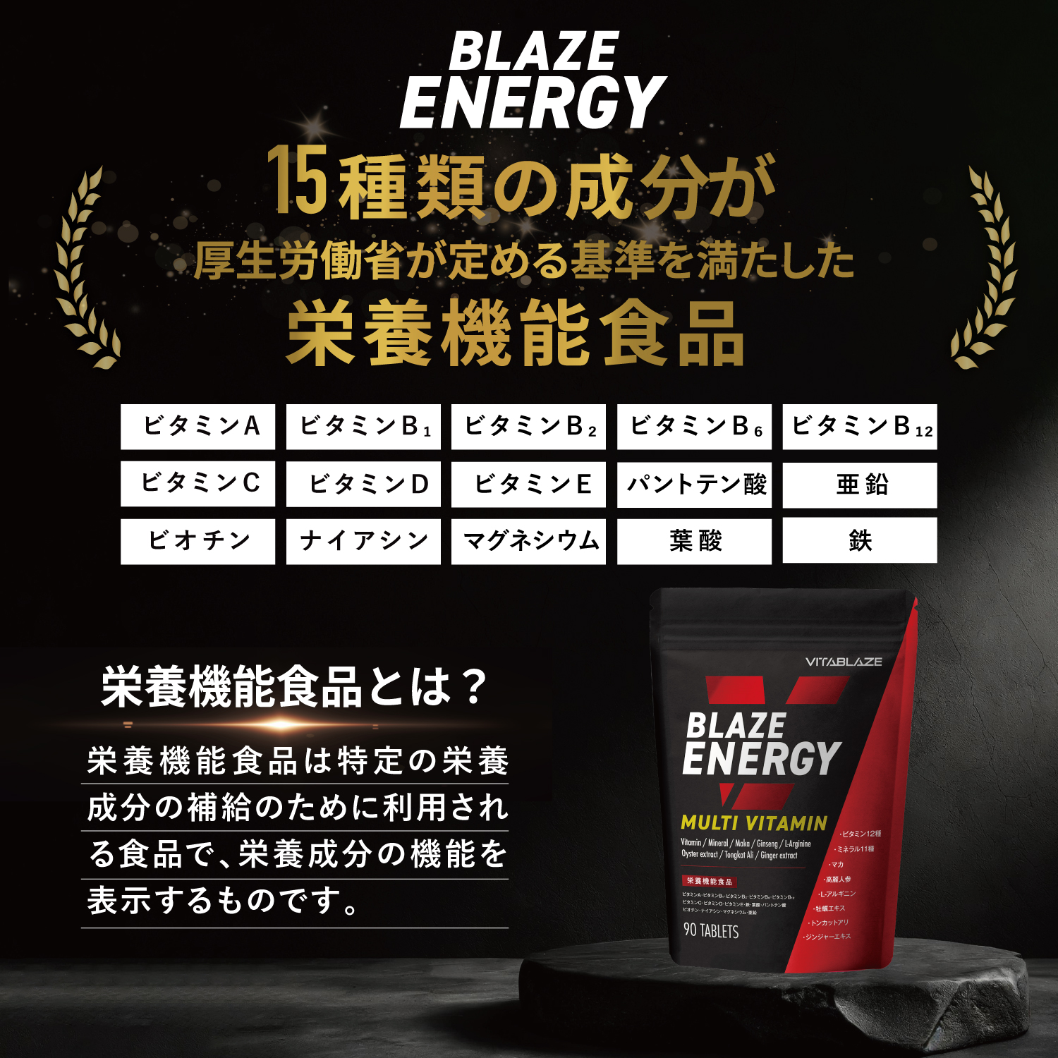 BLAZE ENERGY マルチビタミン & マルチミネラル 