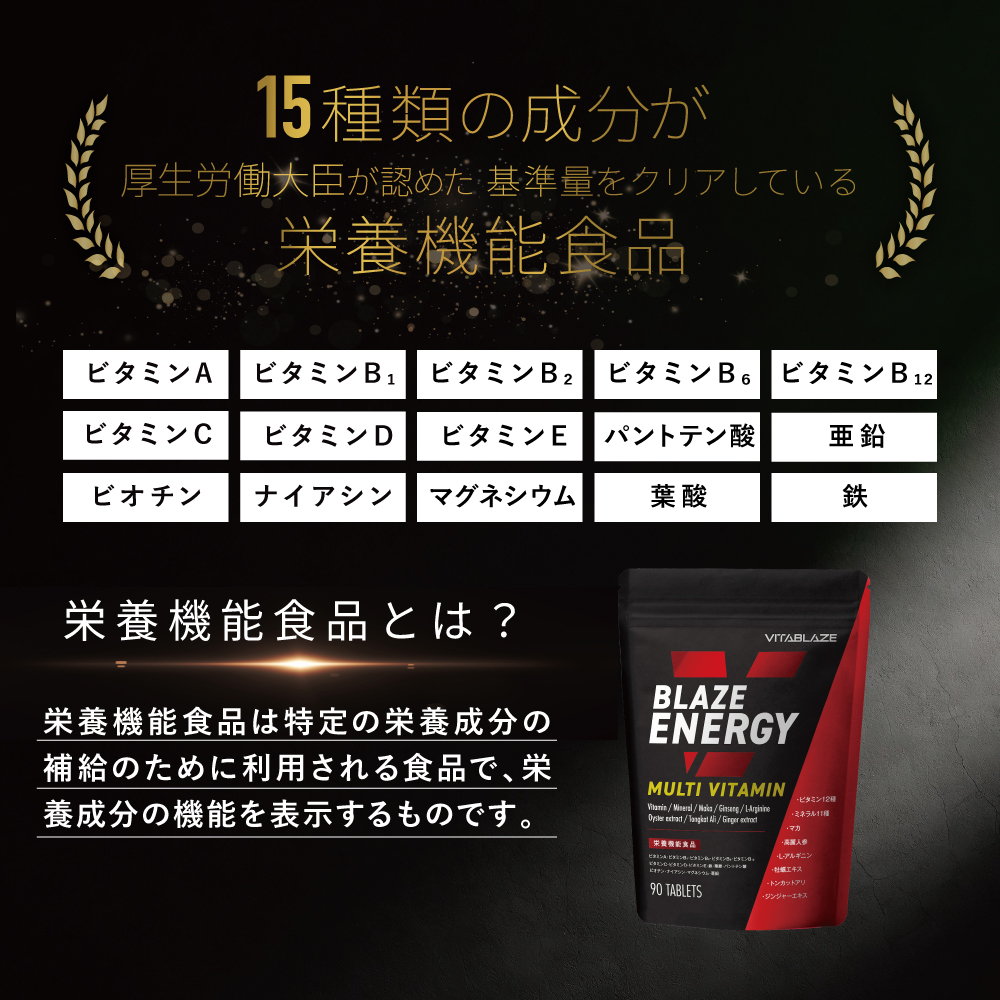 BLAZE ENERGY マルチビタミン & マルチミネラル 