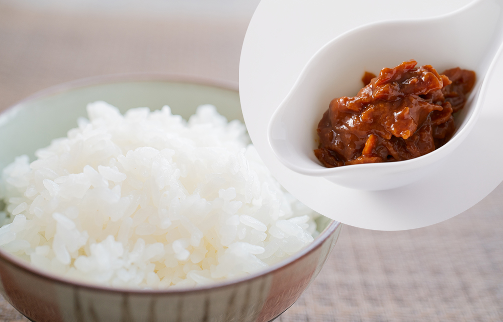 ご飯にのせて