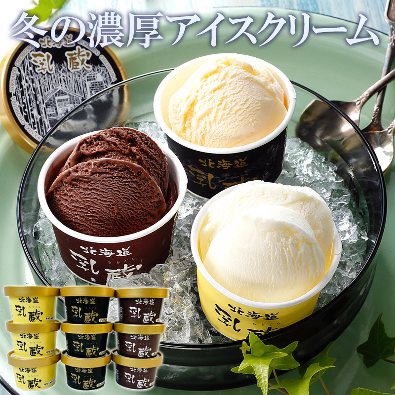北海道 乳蔵 冬の濃厚アイスクリーム 3種9個 産地直送 お取り寄せ 熨斗対応可