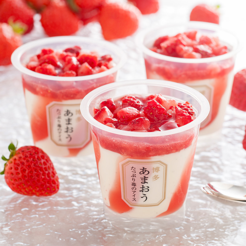 博多あまおう たっぷり苺のアイス (AH-TP6C) 産地直送 お取り寄せ 熨斗対応可	