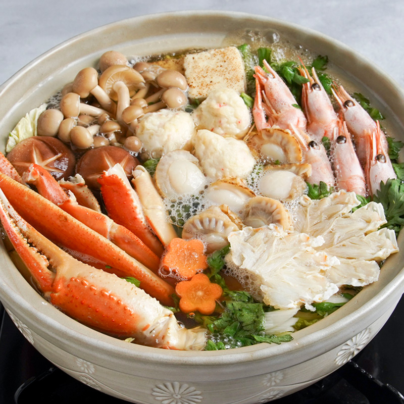 【北海道】具材たっぷりかに鍋セット 約2人前（江戸屋） 産地直送 お取り寄せ 熨斗対応可	