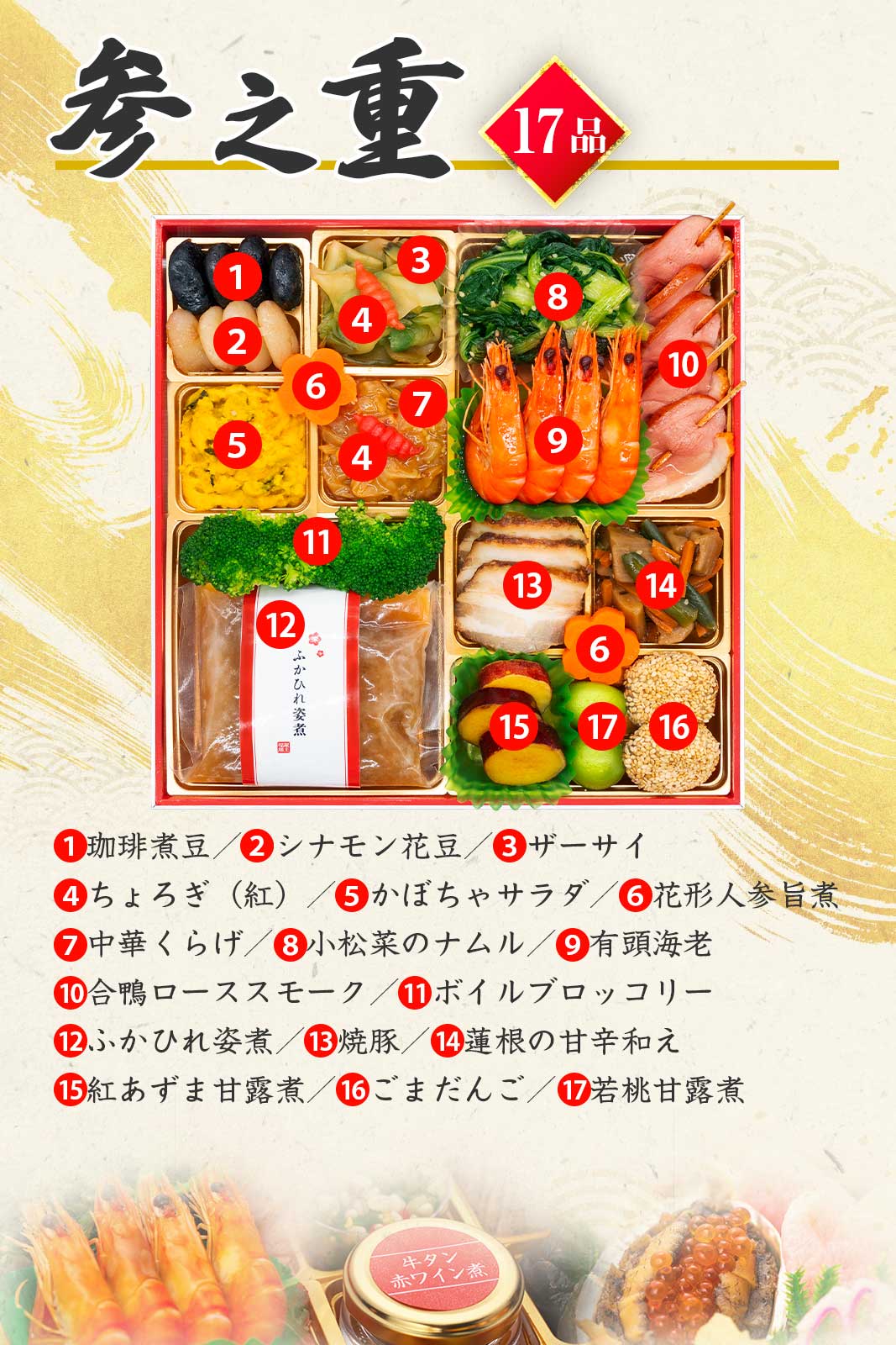 【陸奥】 おせち料理 おせち 2026 予約 東北おせち 全63品 4～5人前 蔵王福膳 お届け日: 2025年12月29日（月）