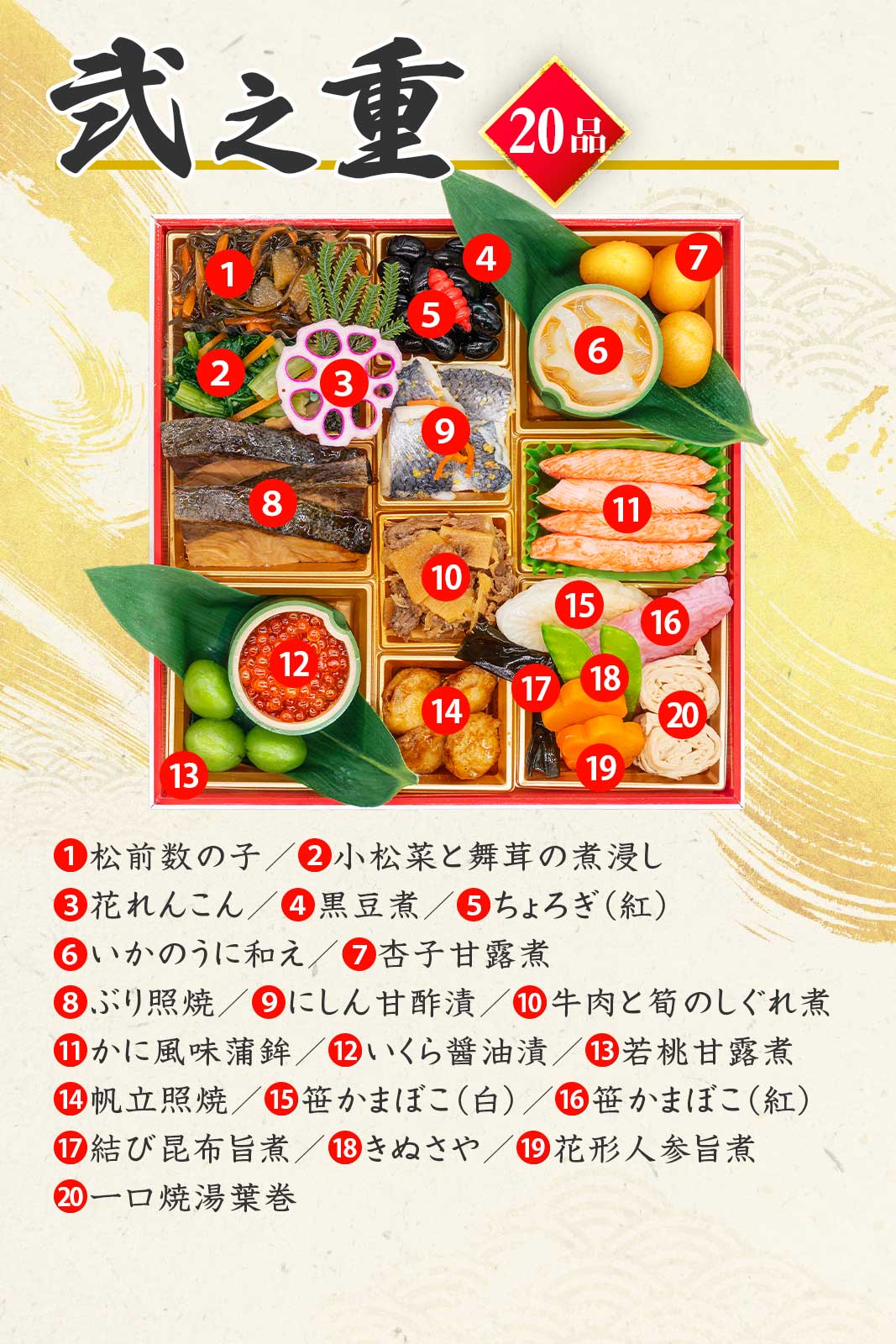 【花道】 おせち料理 おせち 2026 予約 和風 二段重おせち 全43品 2～3人前 蔵王福膳 お届け日: 2025年12月29日（月）