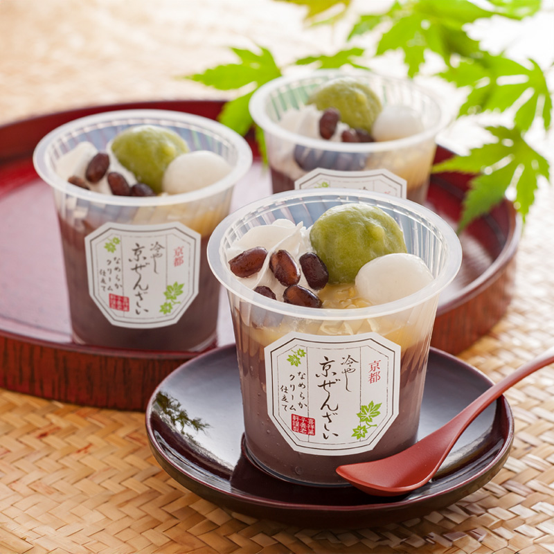 【母の日】京都 養老軒 冷やし京ぜんざい（M-YF-KZB）メッセージブーケ付【受注締切：4月30日(木)】