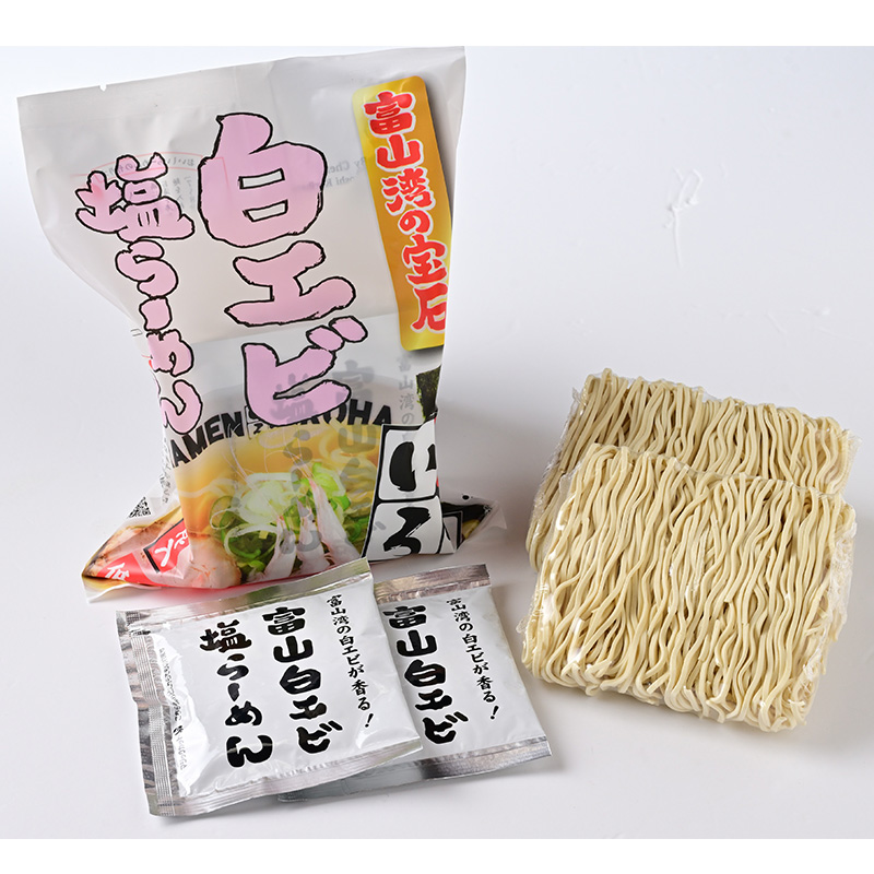 麺家いろは 富山湾白エビ塩らーめん 4食セット