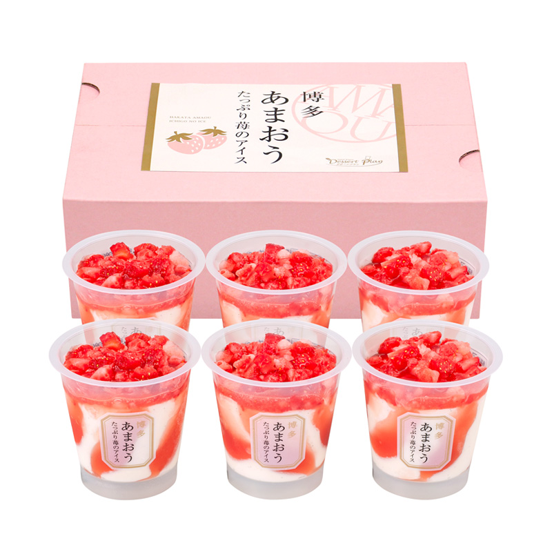 博多あまおう たっぷり苺のアイス (AH-TP6C) 産地直送 お取り寄せ 熨斗対応可 