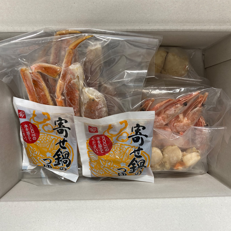 【北海道】具材たっぷりかに鍋セット 約2人前（江戸屋） 産地直送 お取り寄せ 熨斗対応可	
