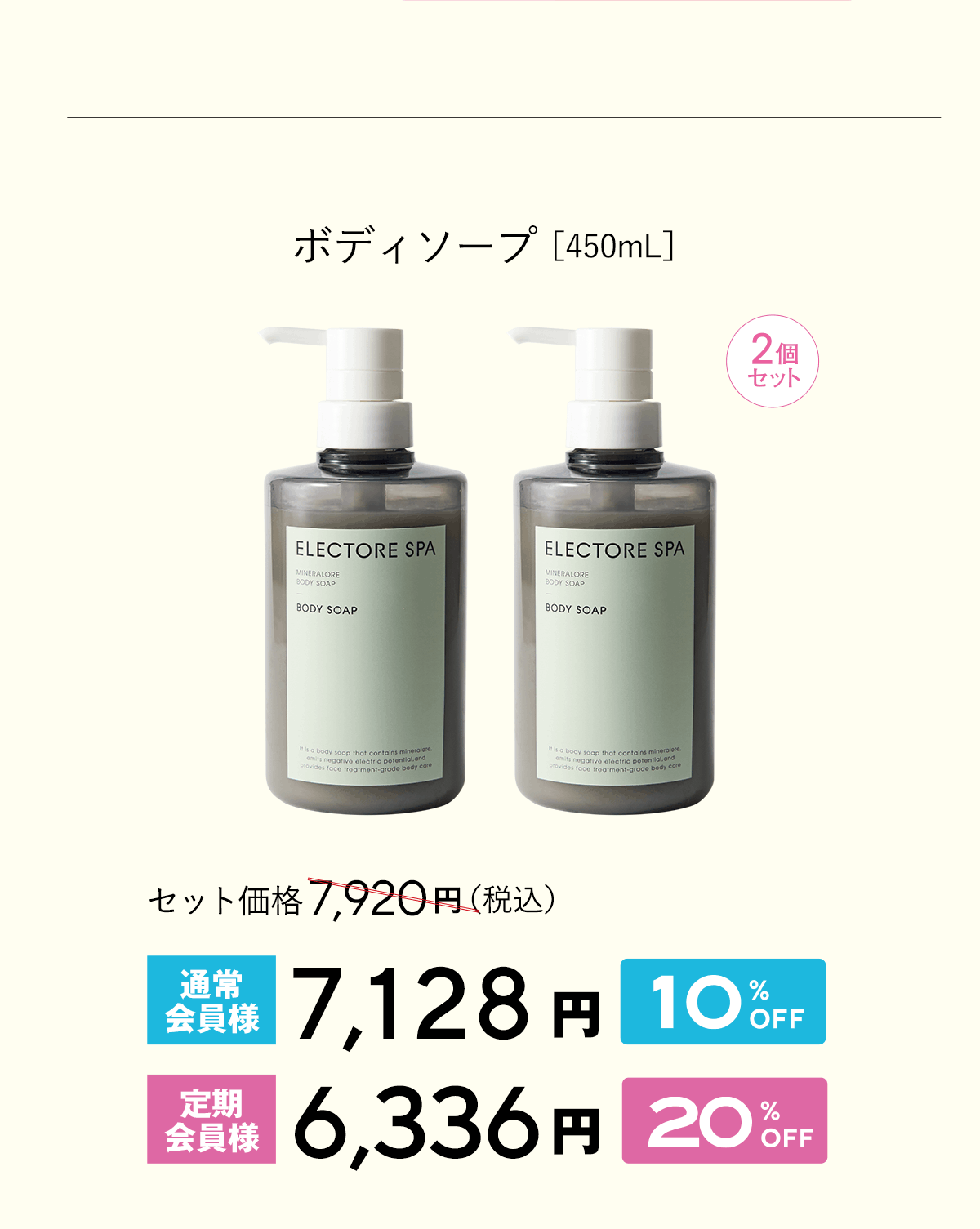 エレクトーレ 美肌力アップキャンペーン ボディソープ