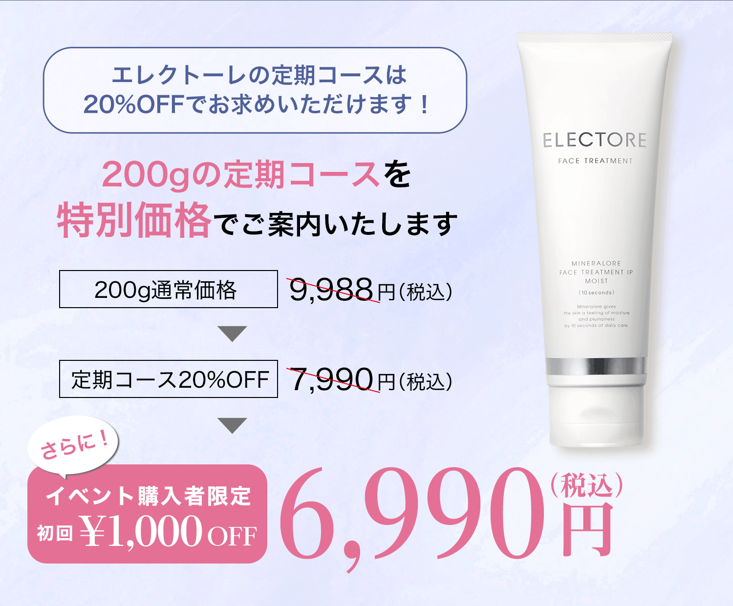 エレクトーレ 200gの定期コースを特別価格でご案内いたします