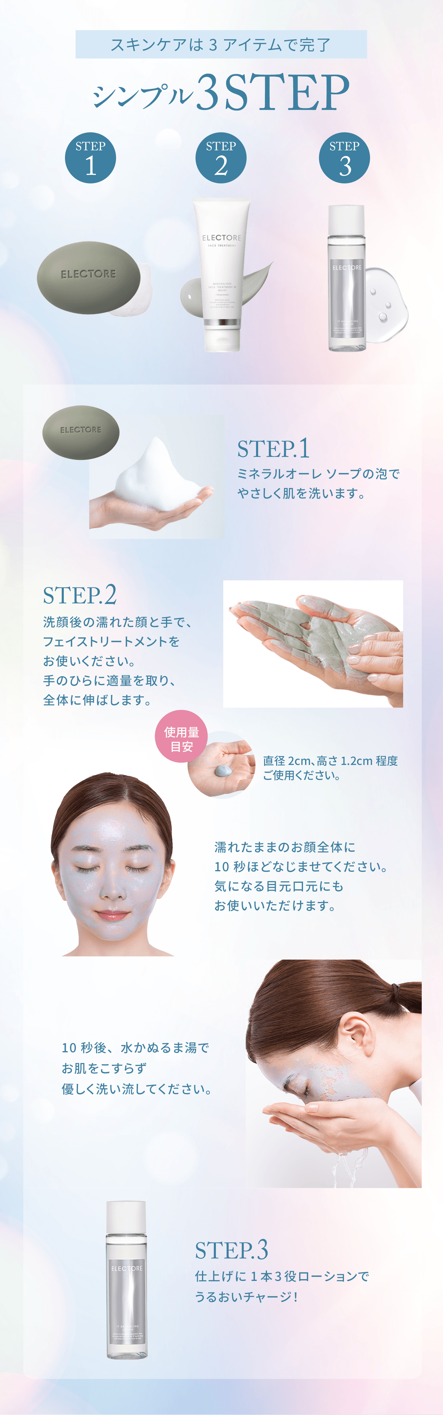 エレクトーレはたった10秒でエイジングケアができる！