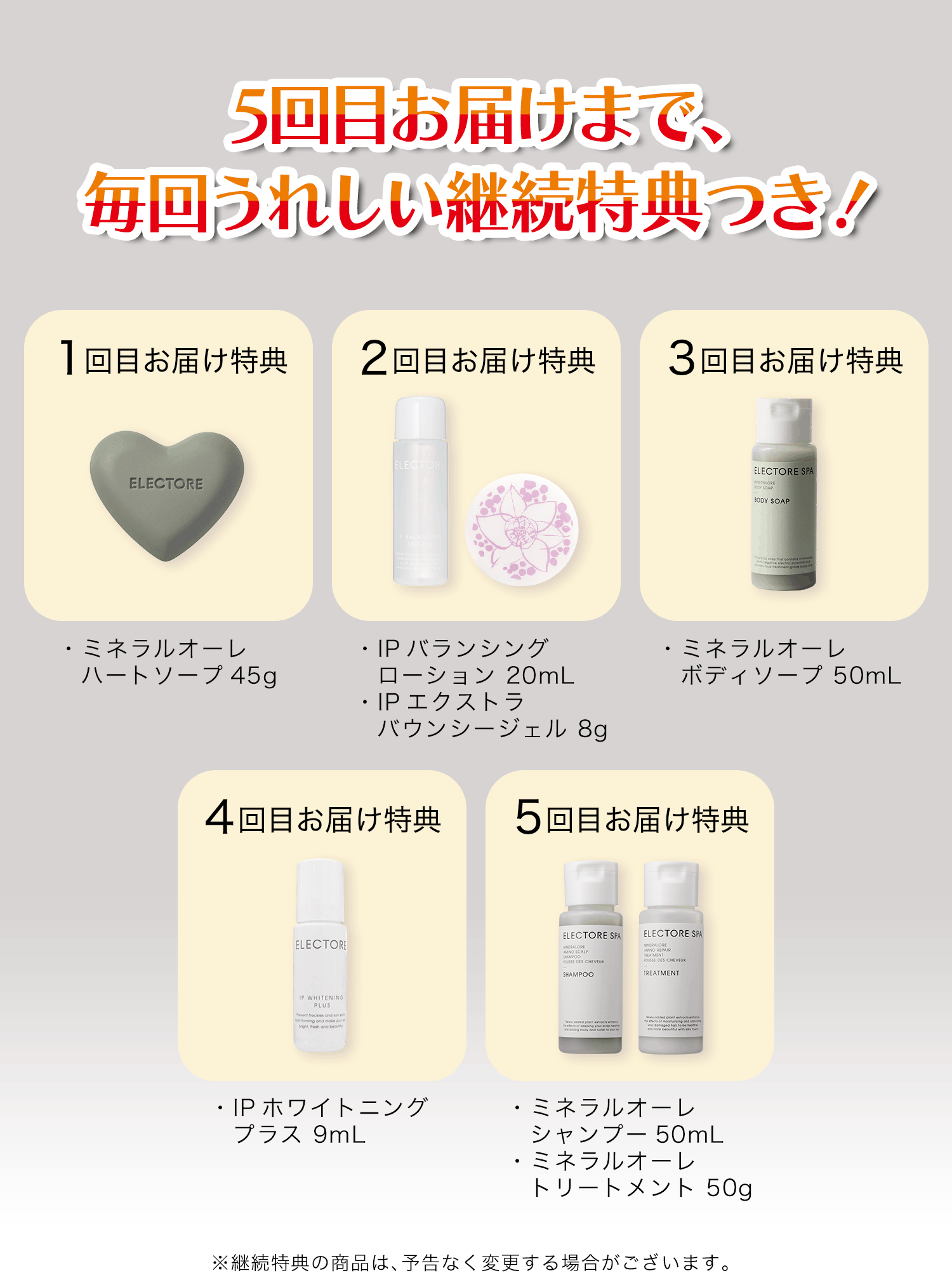 エレクトーレ 定期便復活！初回50%OFFキャンペーン