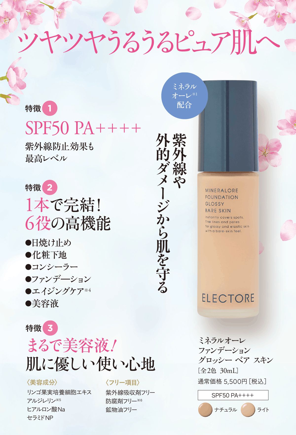 エレクトーレ 春の透明肌ケアキャンペーン