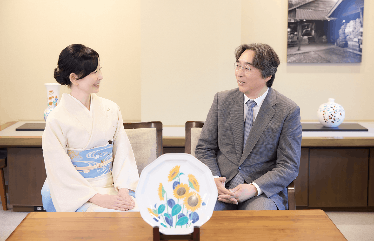 酒井田柿右衛門さまとエルビュー社長 冨宅