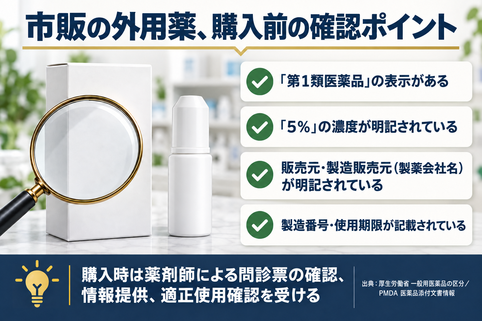 市販の外用薬購入前のポイント
