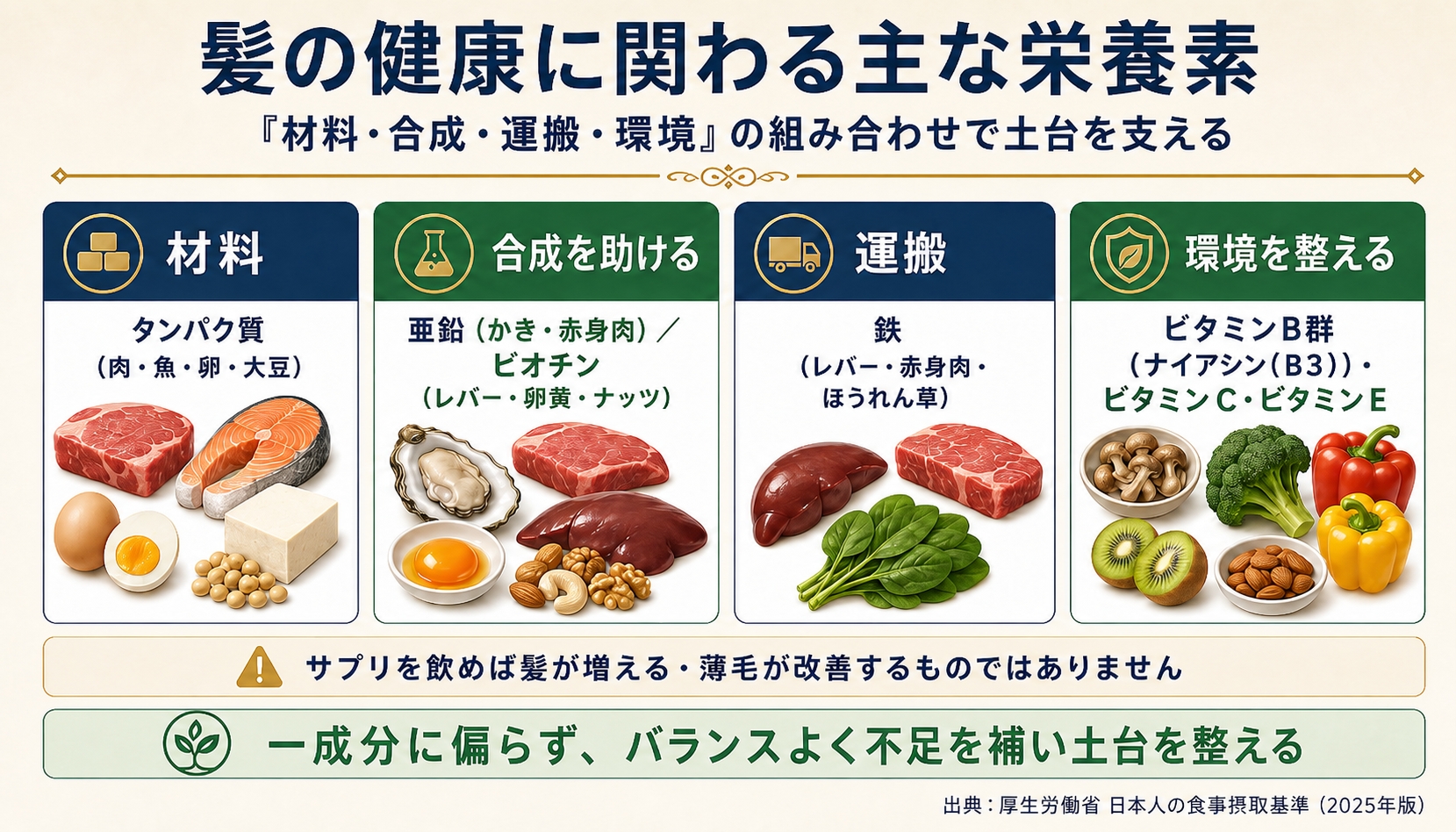髪にいいサプリの全体像