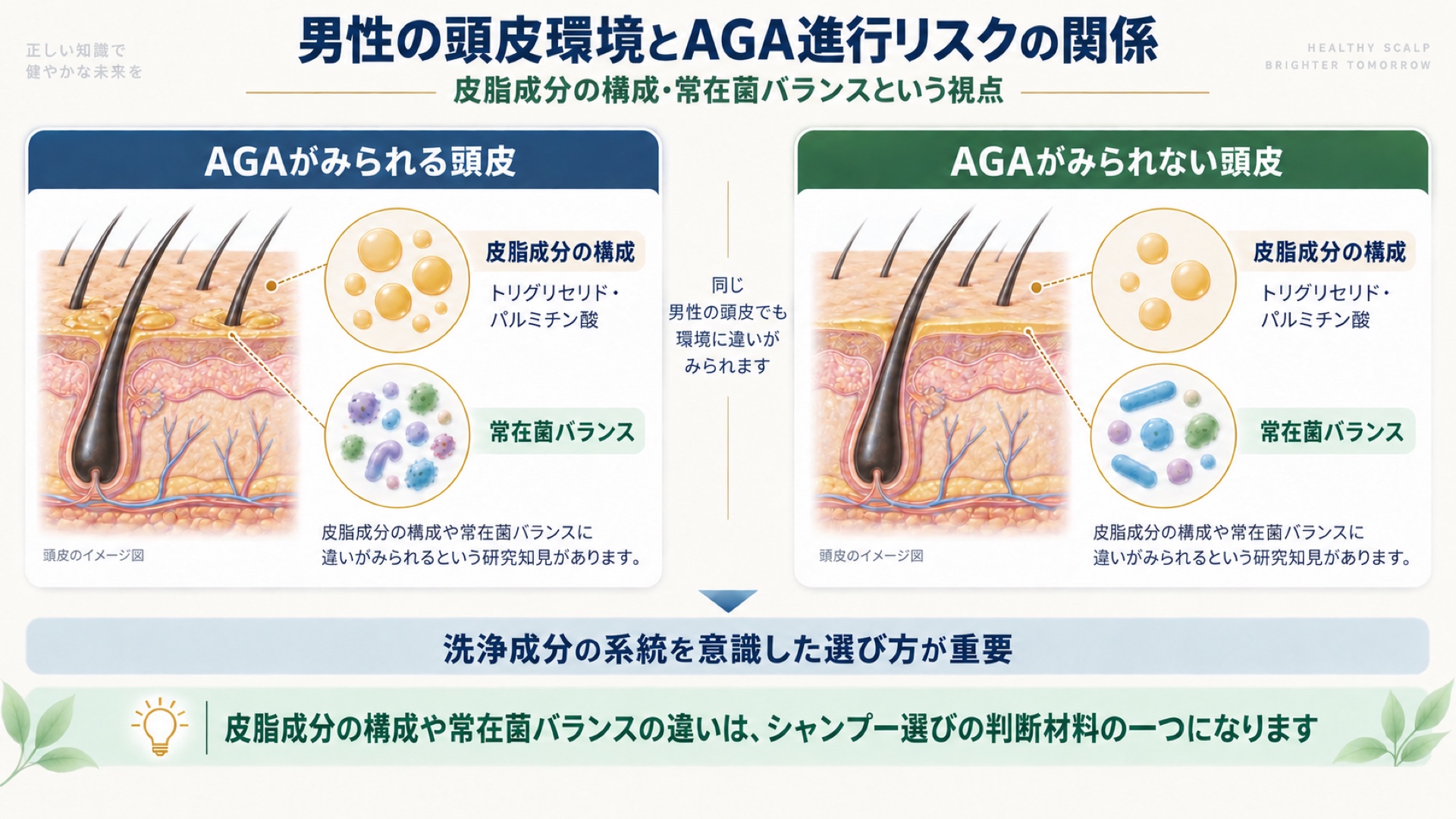 男性の頭皮環境とAGA進行リスクの関係