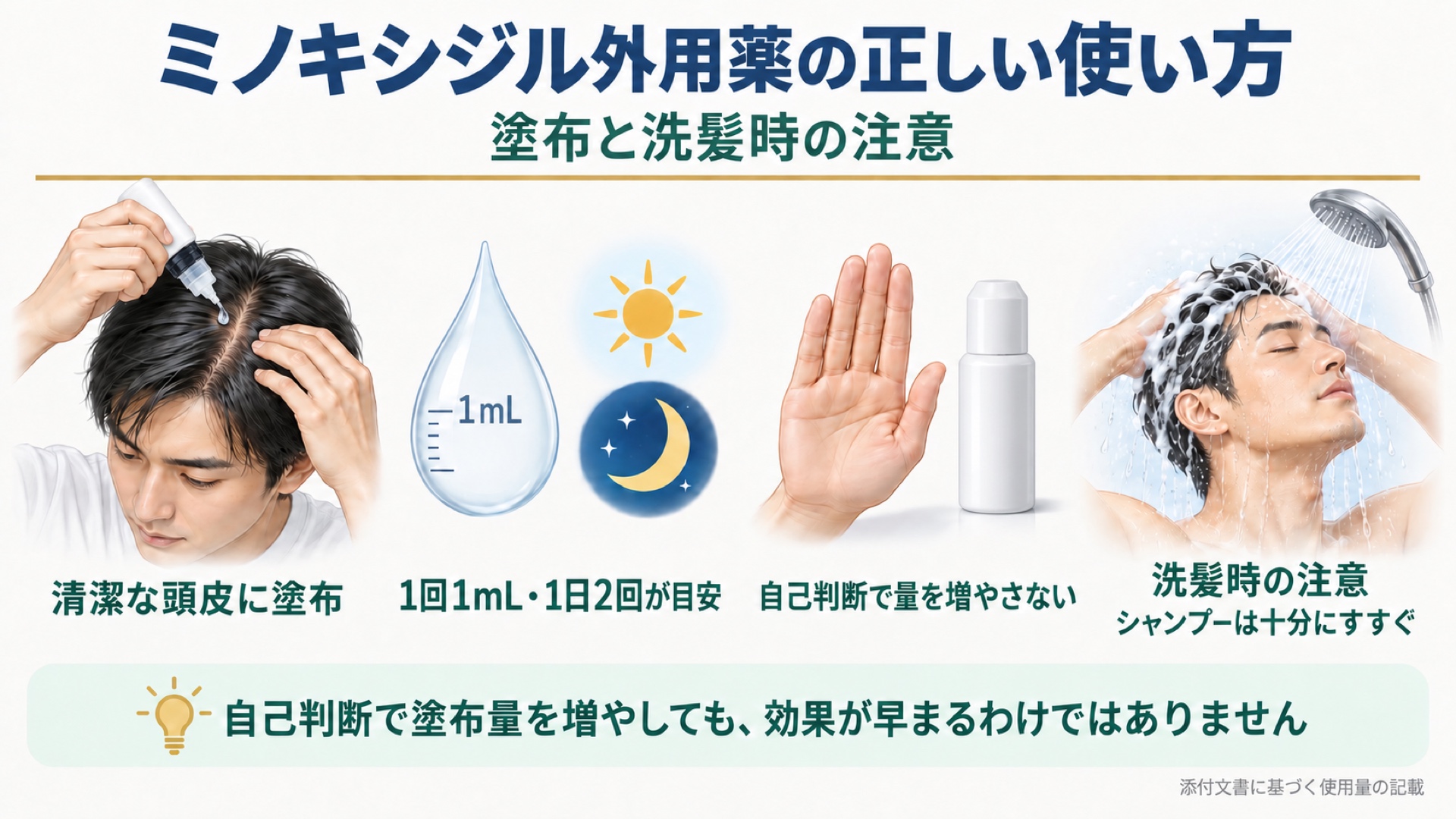 ミノキシジル外用薬の正しい使い方
