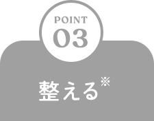 POINT 03 整える