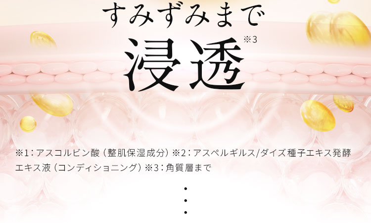 すみずみまで瞬間浸透