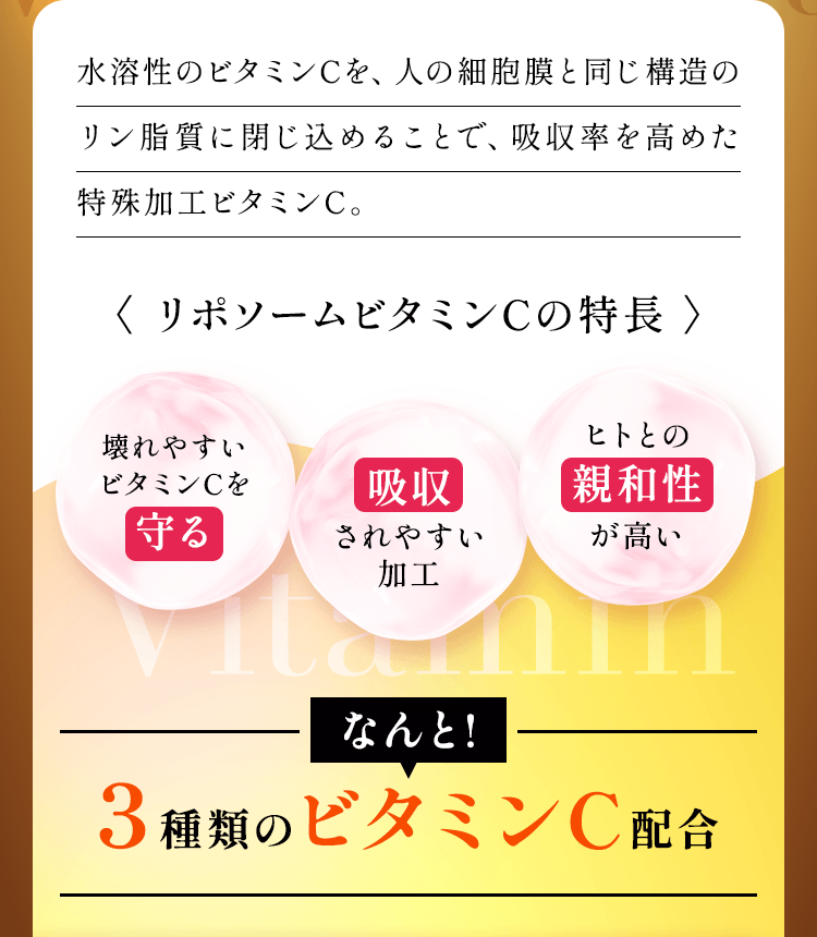 ３種類のビタミンC配合