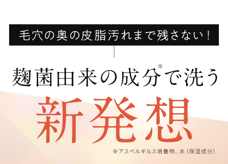 落とすだけじゃない　素肌をみがく新発想