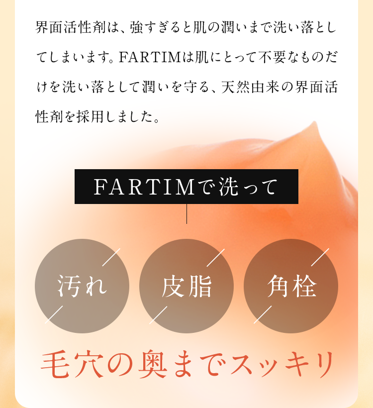 水にはない200以上の有効成分で洗いながら美肌を作ります