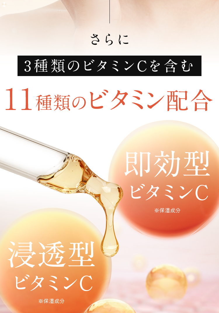 3種のビタミンCを含む11種のビタミン配合
