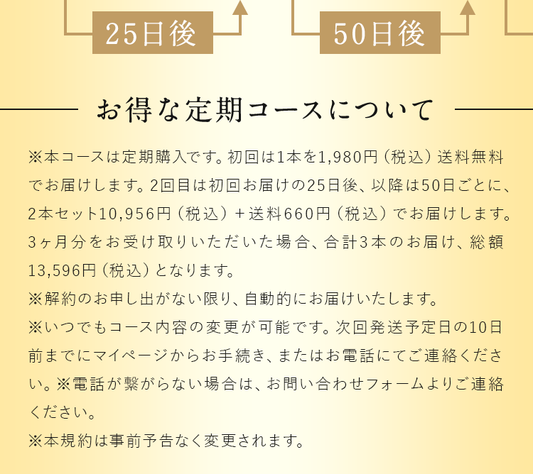 お得な定期コースについて