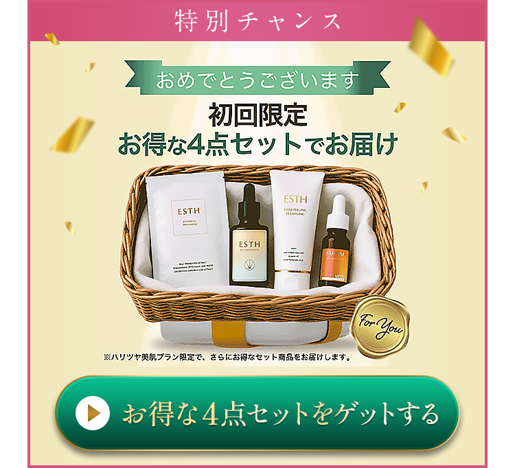 初回限定お得な4点セットでお届け