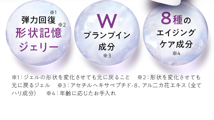 形状記憶ジェリー　Wプランプイン成分　8種のエイジングケア成分