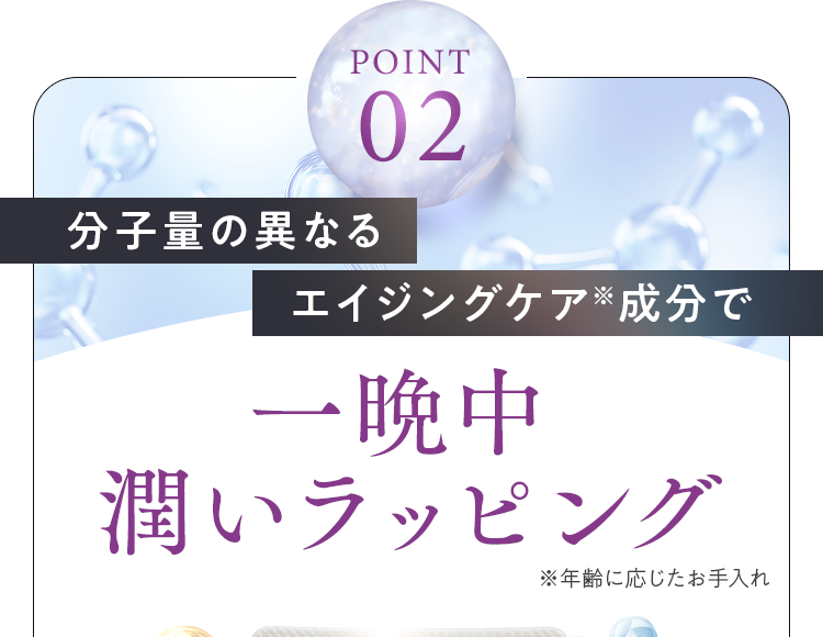 POINT02 一晩中潤いラッピング