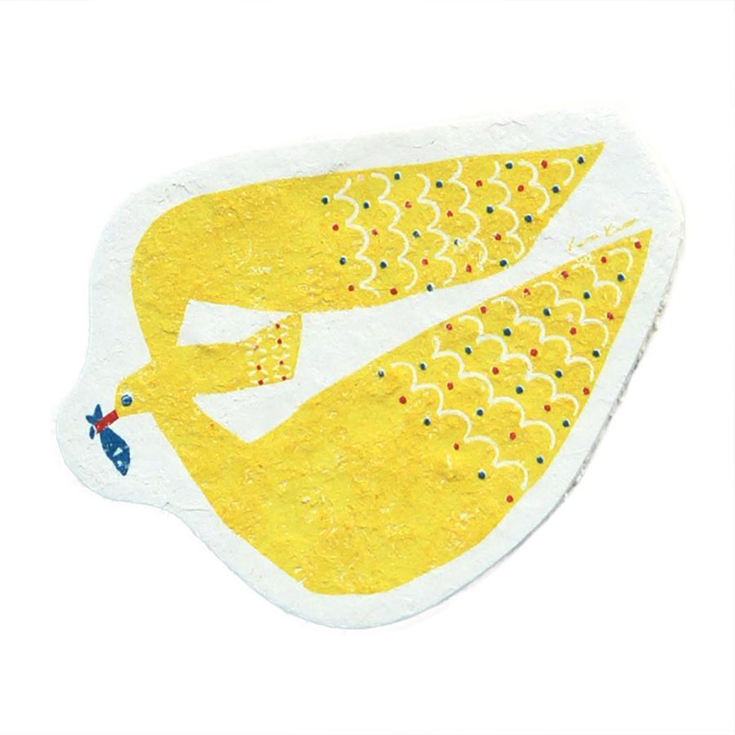 e.ポップアップスポンジ kata kata 型抜き かもめ イエロー