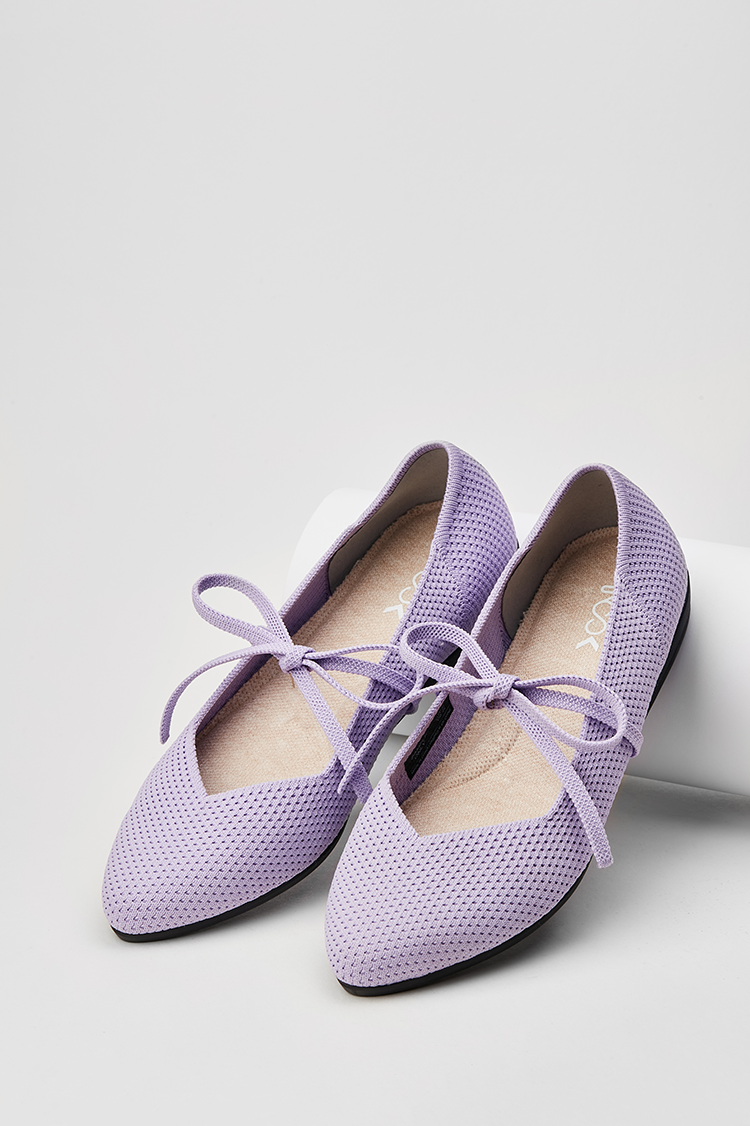 Crochet Top Flats  Lavender Purple
