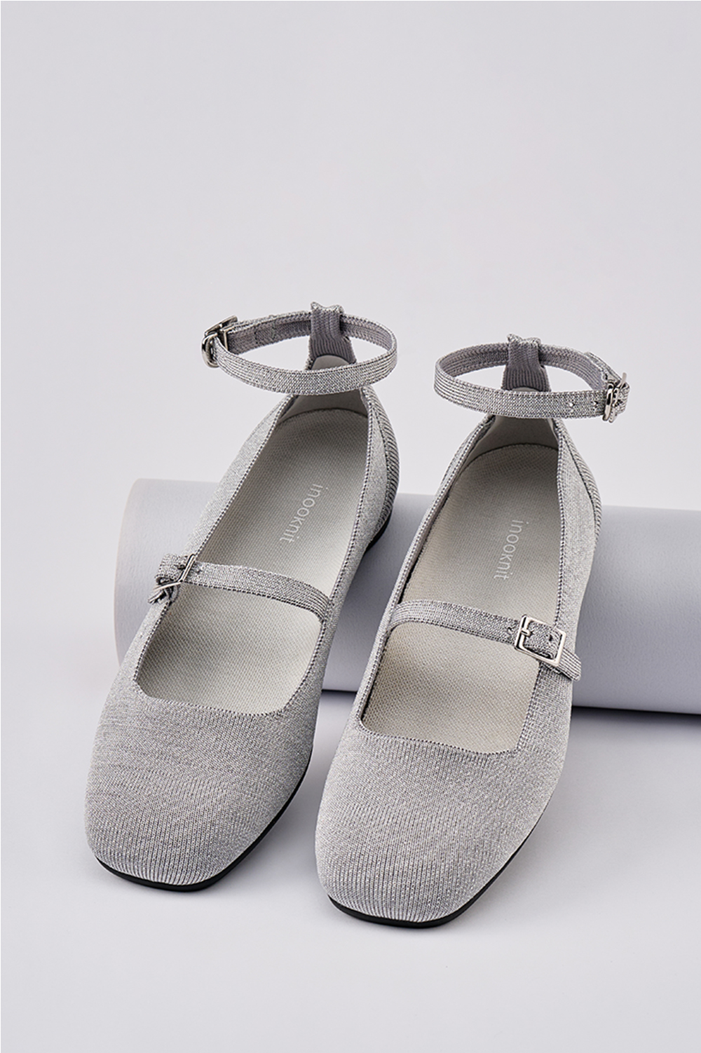 Dreamy Starry Flats Metallic Silver