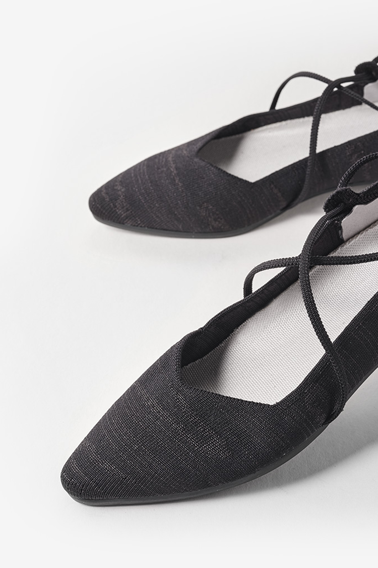 Moire Flats Black Ripple
