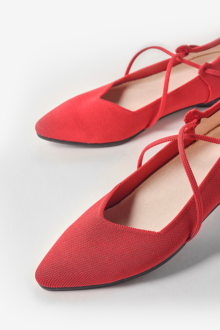 Moire Flats French Red