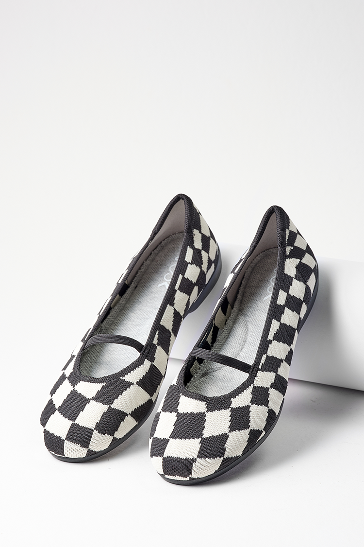Old School Flats Black Check