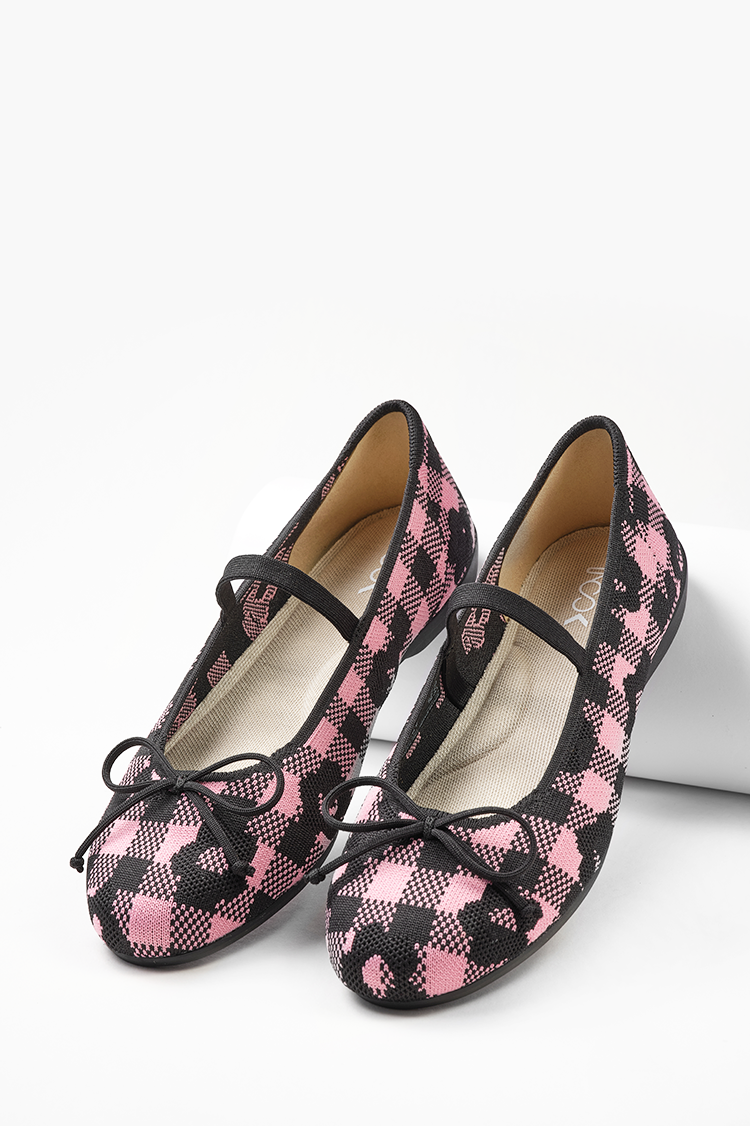 Mini Park Flats Pink   Gingham